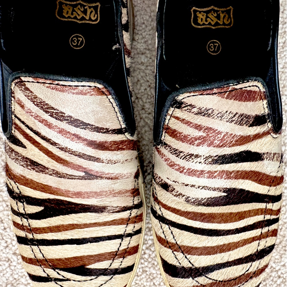 Ash pony hair platform sneaker "Jungle",  size 37